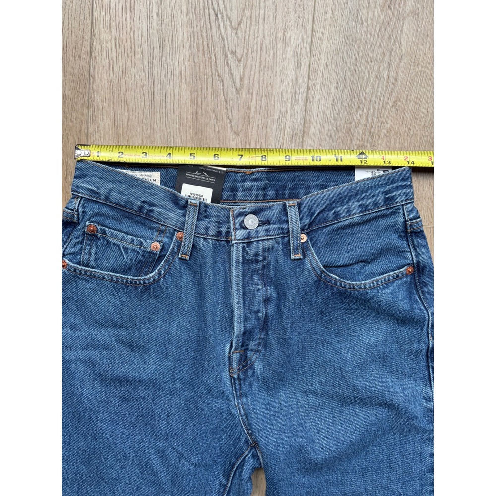Levis 501 Original High Rise Straight Leg Jeans Medium Wash 27x30 New - Picture 9 of 10